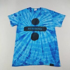 Colortone T Shirt Mens Size S Blue Ed Sheeran Divide‎ Official Tour Tee Tie Dye